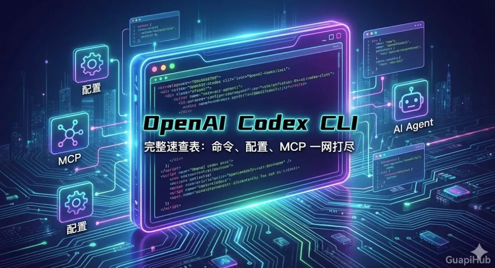 OpenAI Codex CLI 完整速查表：命令、配置、MCP 一网打尽